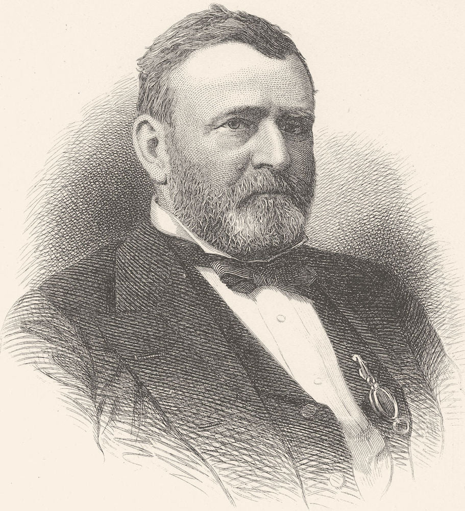 POLITICS. Ulysses S Grant c1880 old antique vintage print picture